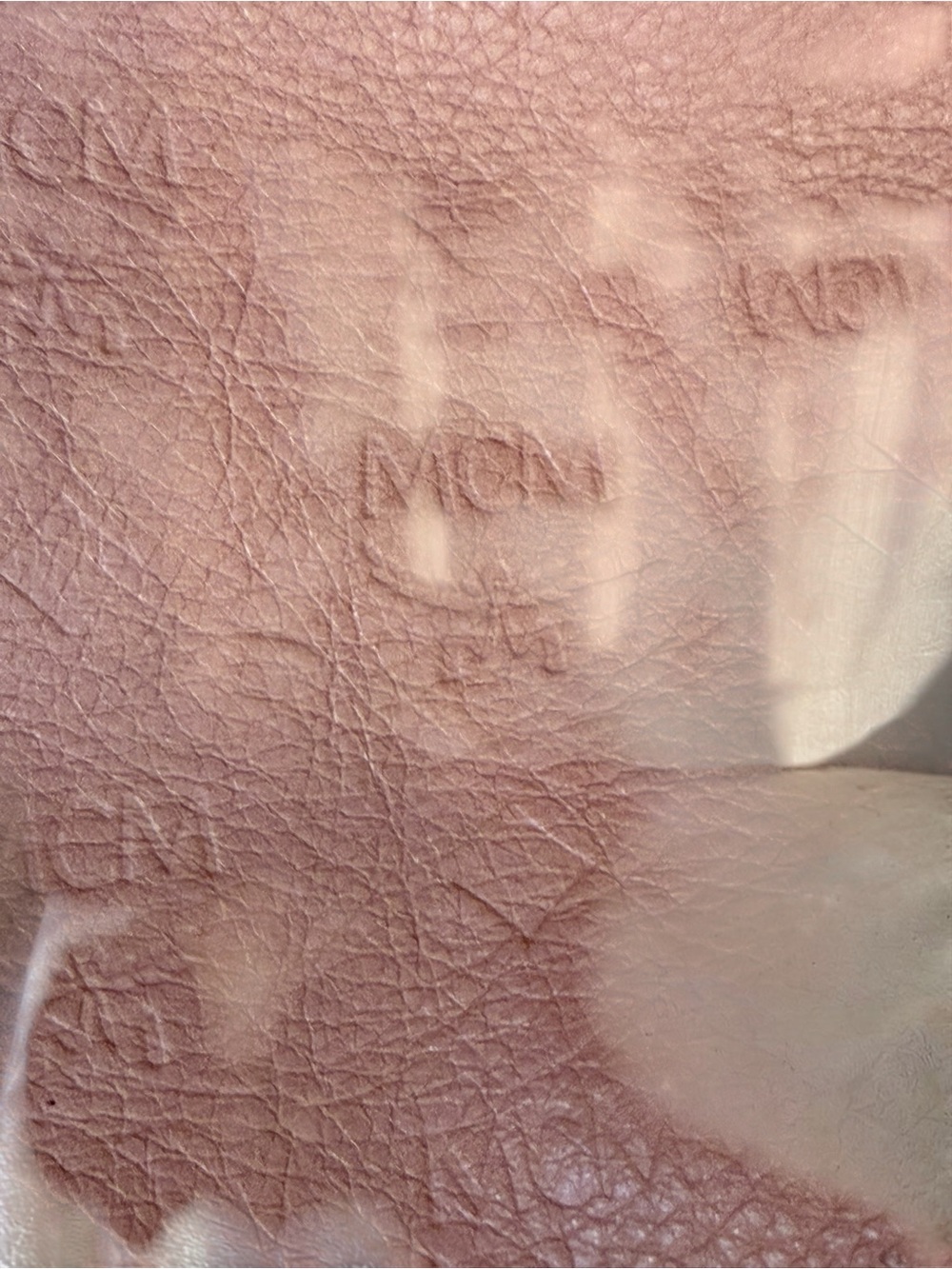 MCM Pink Leather Shoulder Bag with Tan Trim - Picture 8 of 8